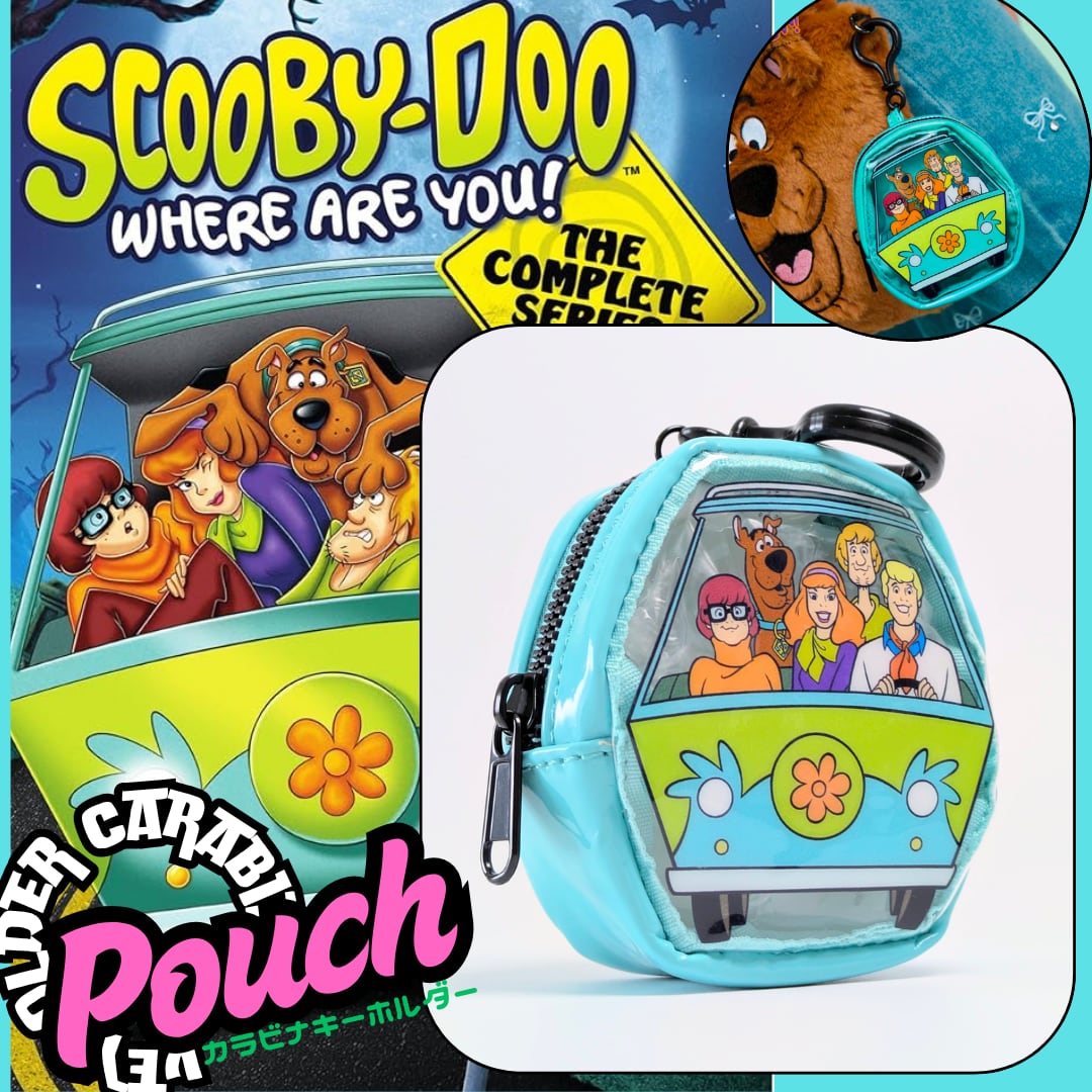 【 Scooby-Doo（ スクービー・ドゥー ） 】カラビナ CLEAR POUCH ( カラビナクリアポーチ )  カラビナキーホルダー / 小物入れ / コスメポーチ 〚アメリカン雑貨 アメトイ〛