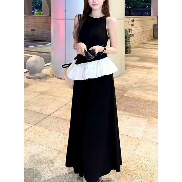 バイカラーペプラムアシンメトリーset up　00638