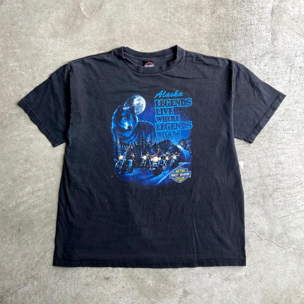 希少XL★HARLEY-DAVIDSON Tシャツ バイク ウルフ Tシャツ