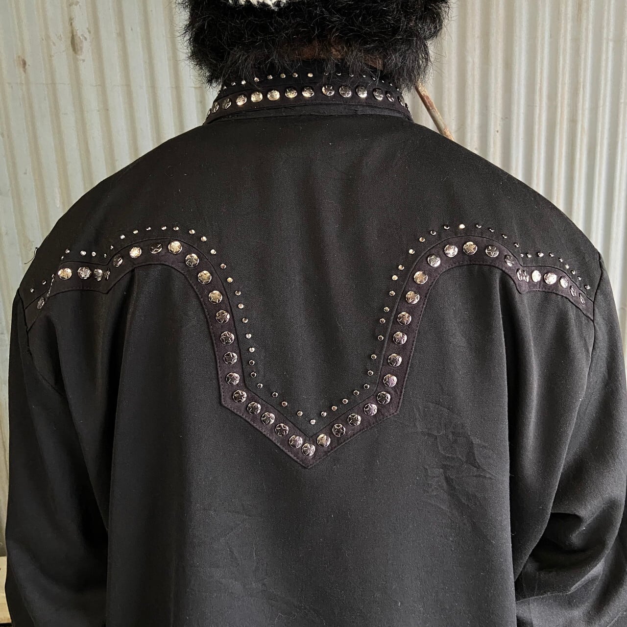 Scully スタッズデザイン 長袖 ウエスタンシャツ メンズXL 古着