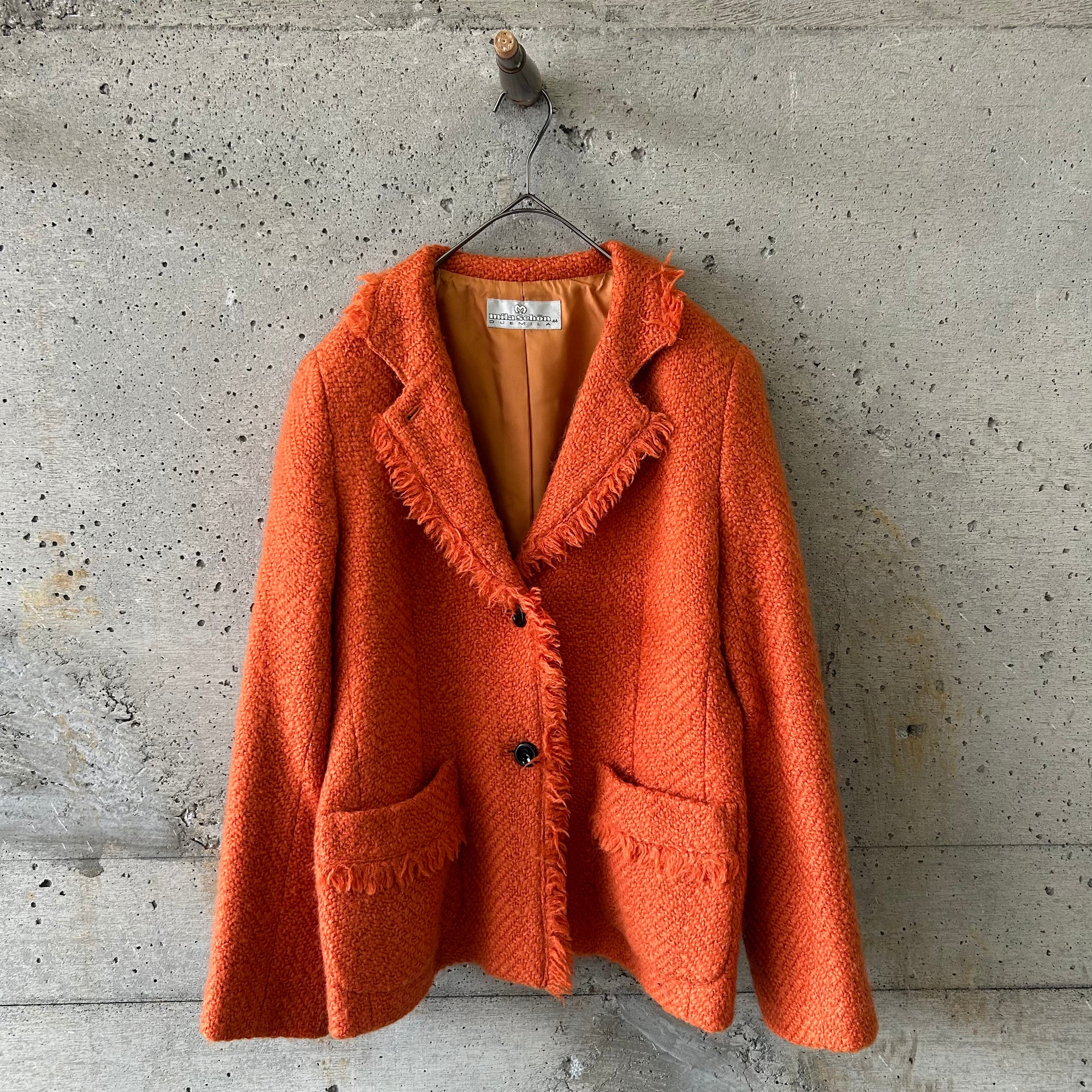 Orange woven jacket