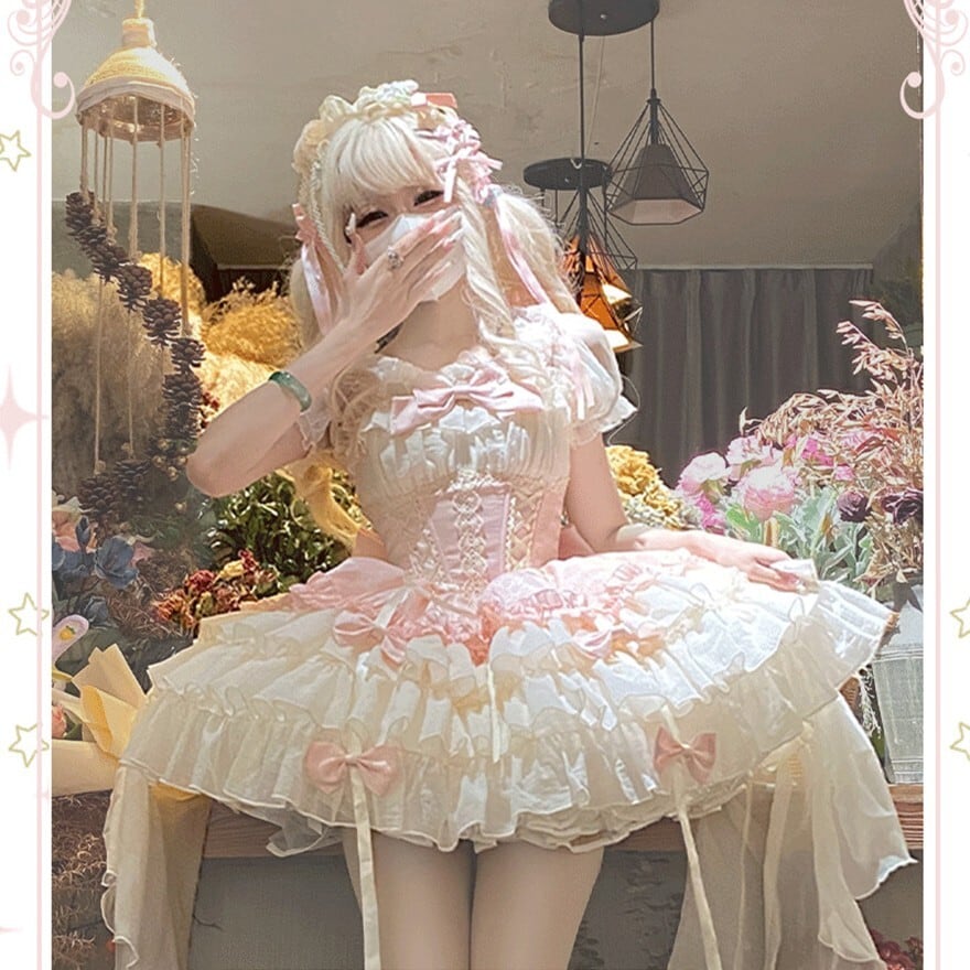 プリンセスロリィタ ゆめかわいいドレス ジャンパースカート お茶会