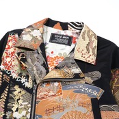 【RJK-M003】再構築リメイク着物ライダースジャケット KIMONO RIDERS JACKET