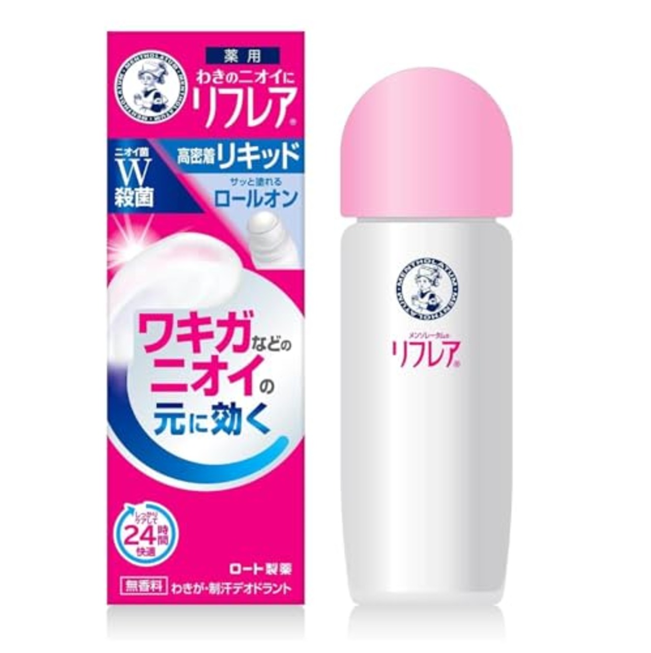 【医薬部外品】メンソレータム リフレア デオドラントリキッド 30mL(制汗剤 直塗り ロールオンタイプ ワキガなどのニオイの元に効く 無香料 殺菌有効成分W配合)