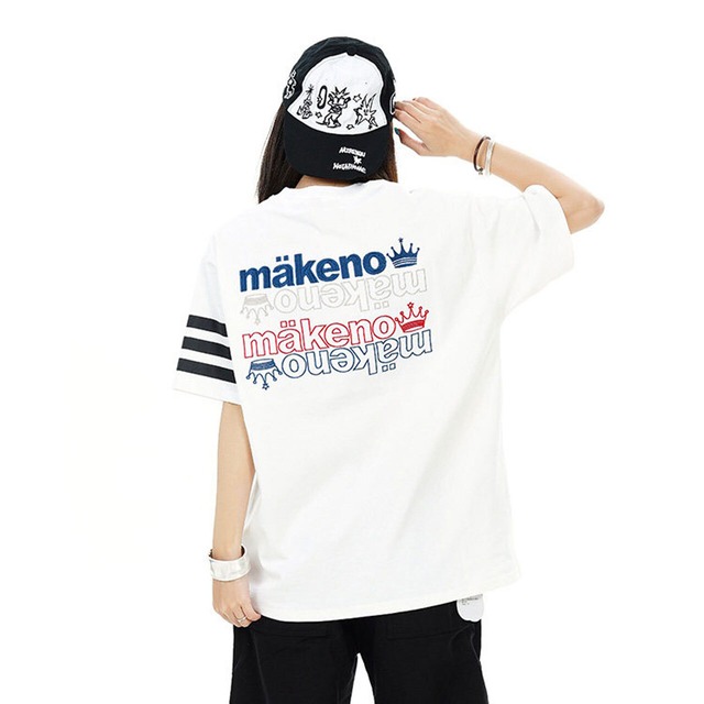 クラウンレタリングバックグラフィックTシャツ 2col   R02395