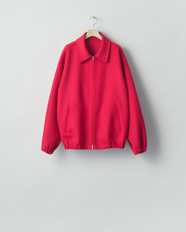 ssstein "W/CA DOUBLE FACE CLOTH ZIP JACKET〔RED〕"