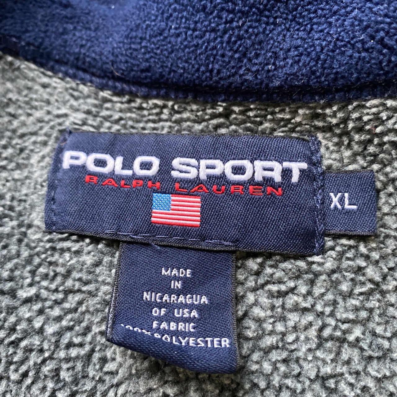 90年代 POLO SPORT ラルフローレン ハーフジップ フリースジャケット 