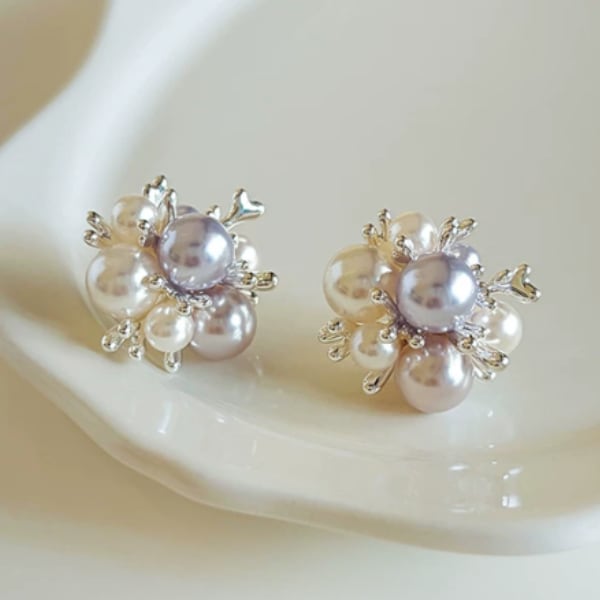 ブーケパールピアス A3765