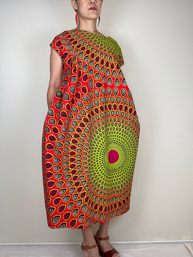 オーダーメイド ポケット付きコクーンロングワンピース 布代別 Fatimart ファティマート