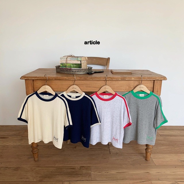 【取寄】article｜betty embroidery tee｜ベティ刺繍T｜S-JM｜kids&jr｜26 summer