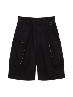 [MATIN KIM] BIG POCKET BERMUDA COTTON PANTS IN BLACK