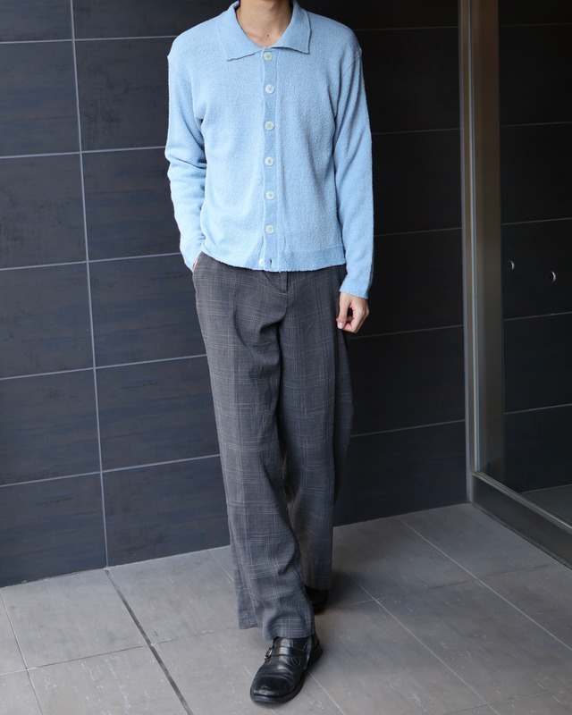 Toweling knit cardigan