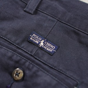 【DEAD STOCK】90s Polo by Ralph Lauren POLO CHINO ANDREW navy W34L32 古着