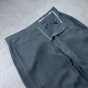 Polo by Ralph Lauren SILK LINEN trousers BLACK W34L30 古着