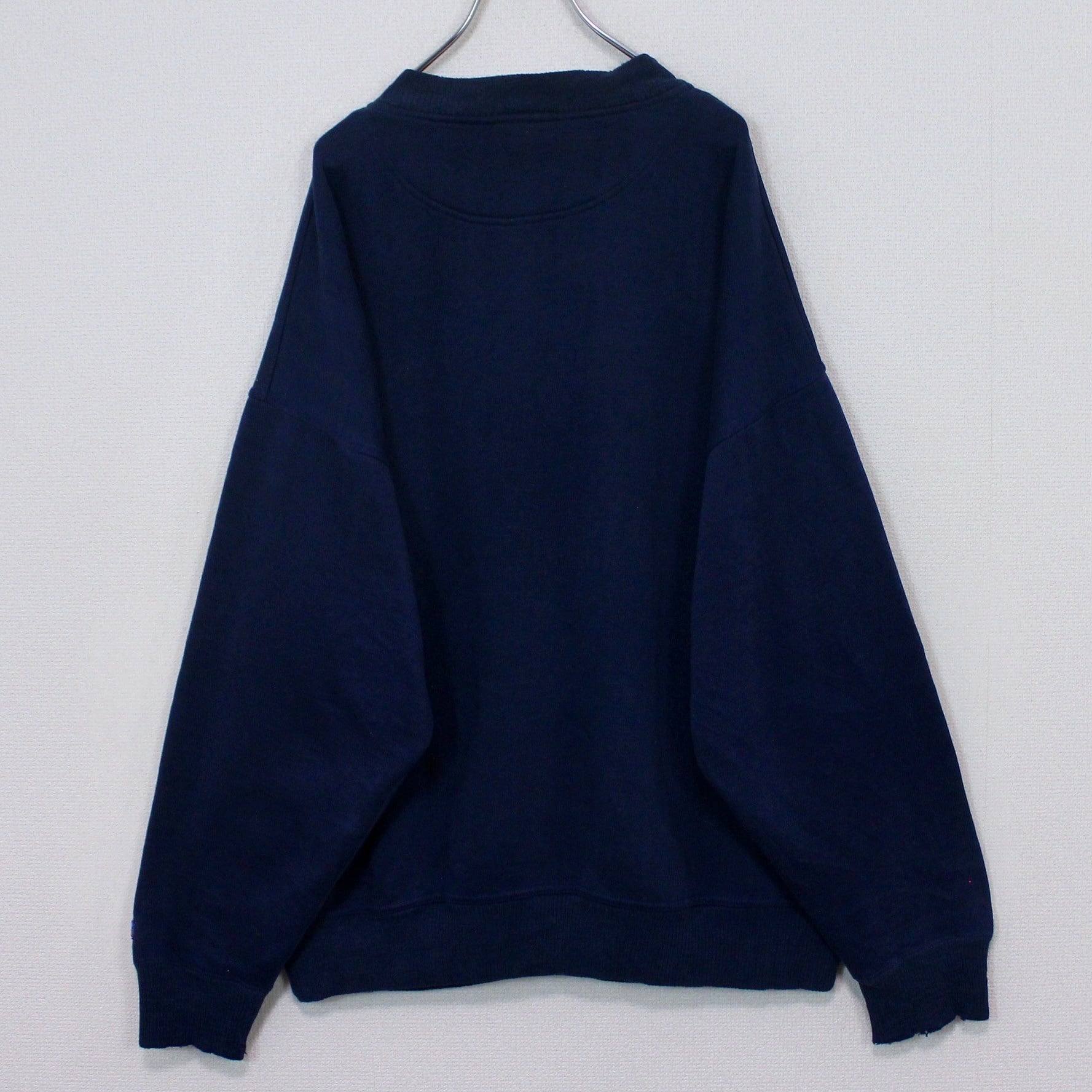 Caka act2】Rough Embroidery Design Vintage Loose Sweat Shirts 
