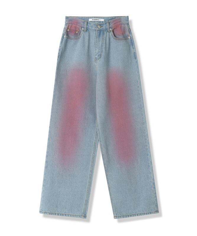 ☆IVE レイ 着用！！【AVANDRESS】POP Pink Brush Denim Pants LIGHT