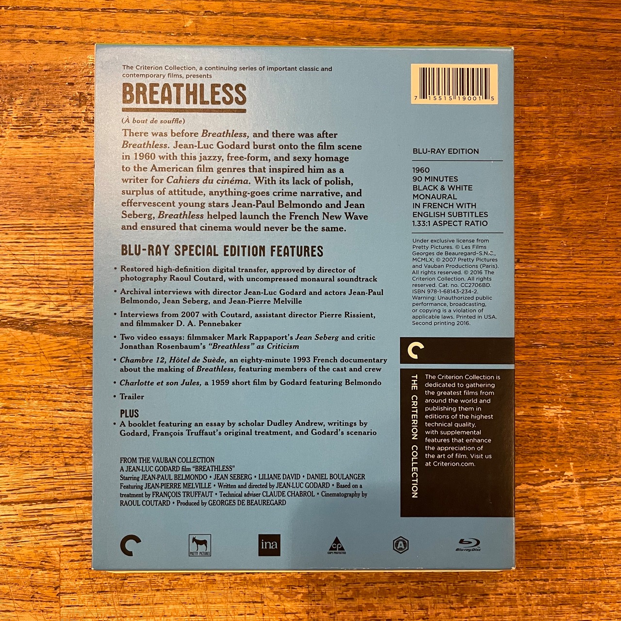 Breathless: Jean-Luc Godard ( ジャン＝リュック・ゴダール ) [Blu 
