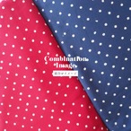 ブロックプリント生地【50cm単位】インド綿  ドット柄 赤 #44410-RD1