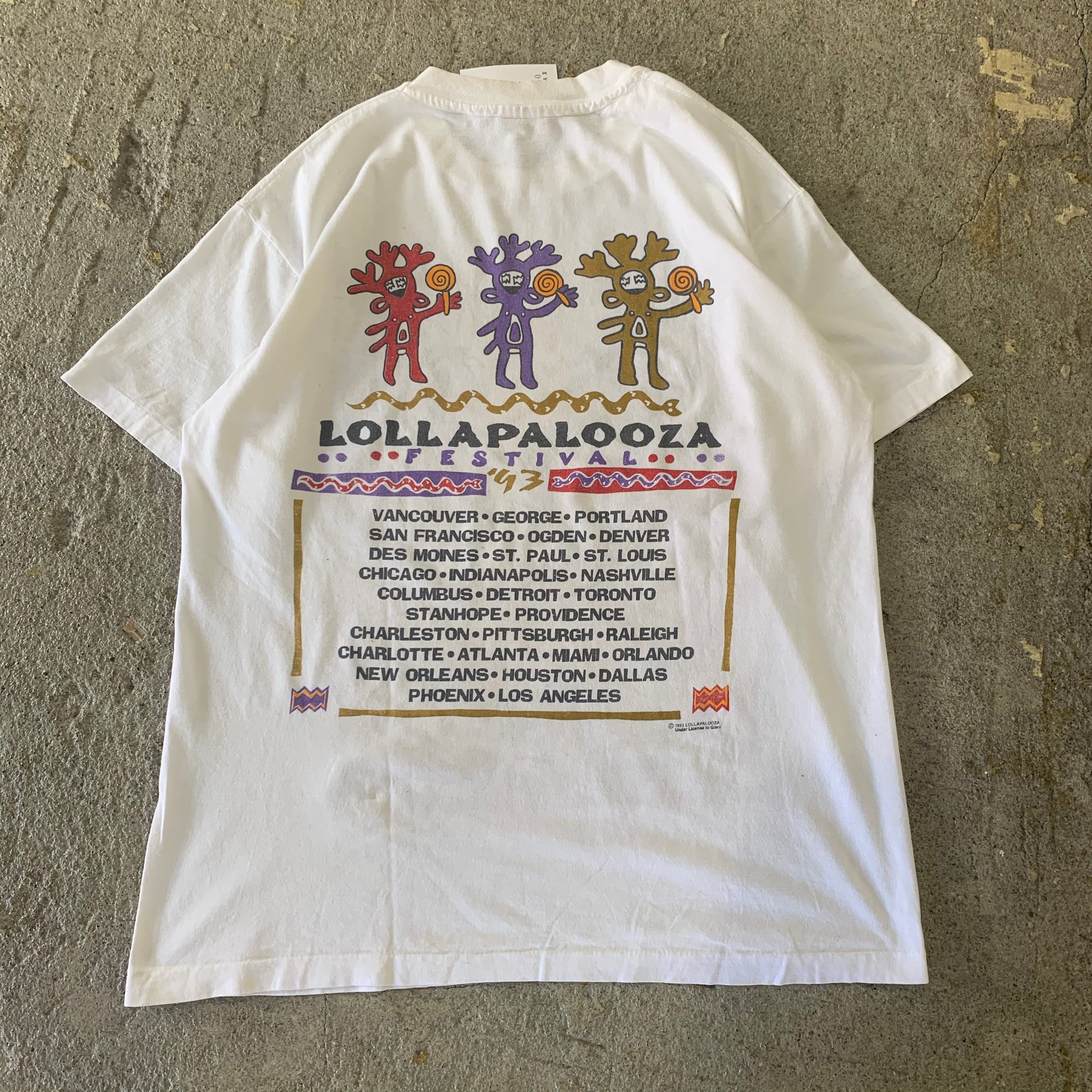 LOLLAPALOOZA Tシャツ 袖カット 90s-