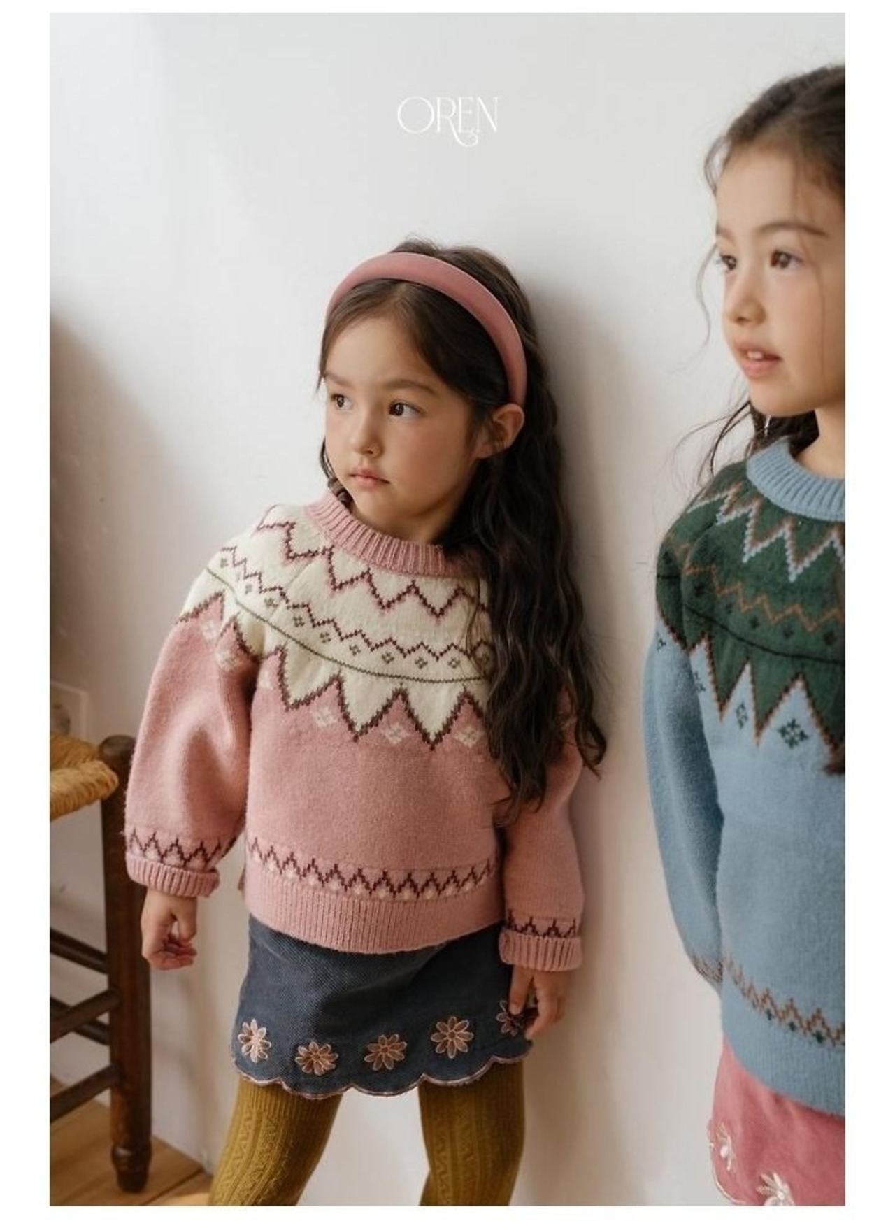 〖取寄〗韓国子供服 / 26winter / oren / ベルベットヘアバンド / キッズ *FREE*