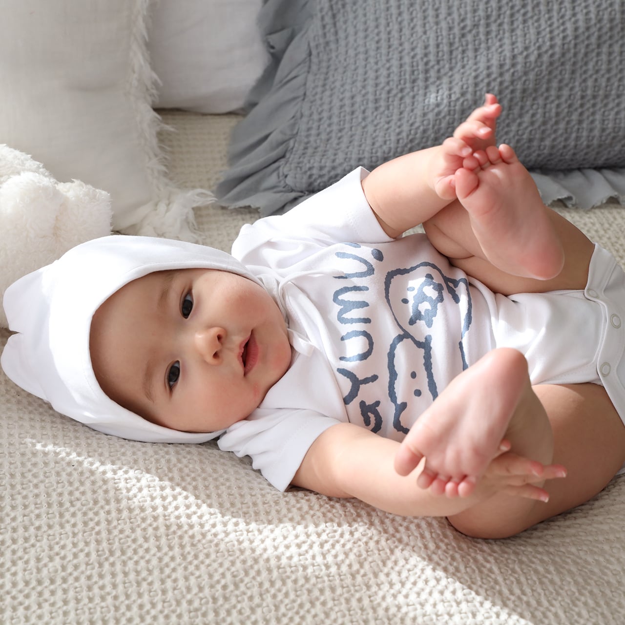 なでウサのおみみボンネット(MKB-010)*mokmok chan baby | もくもく