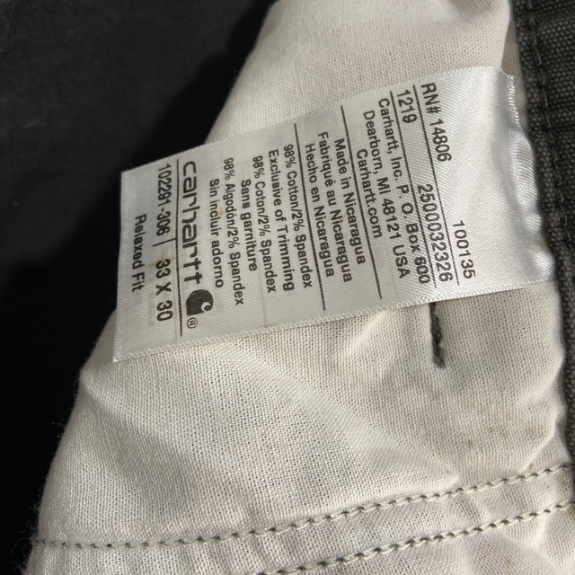 carhartt カーハート ワークパンツ リラックスドフィット W33L30