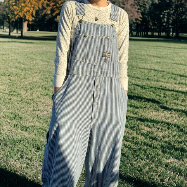 【LADIES'】vintage 60's OSHKOSH overall hickory