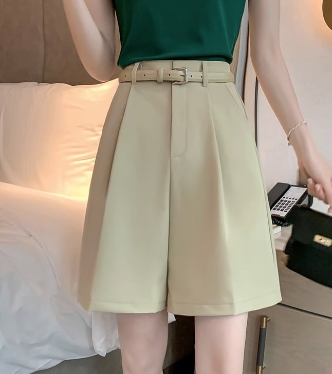 ボトムス パンツ ショートパンツ ワイドレッグ 膝丈 ひざ丈 膝上