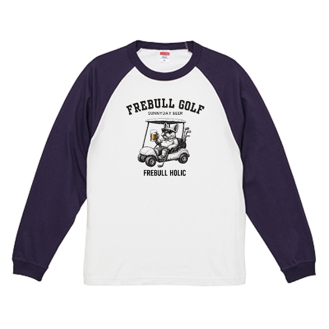 FREBULL GOLF ラグランスリーブTシャツ ネイビー P00562