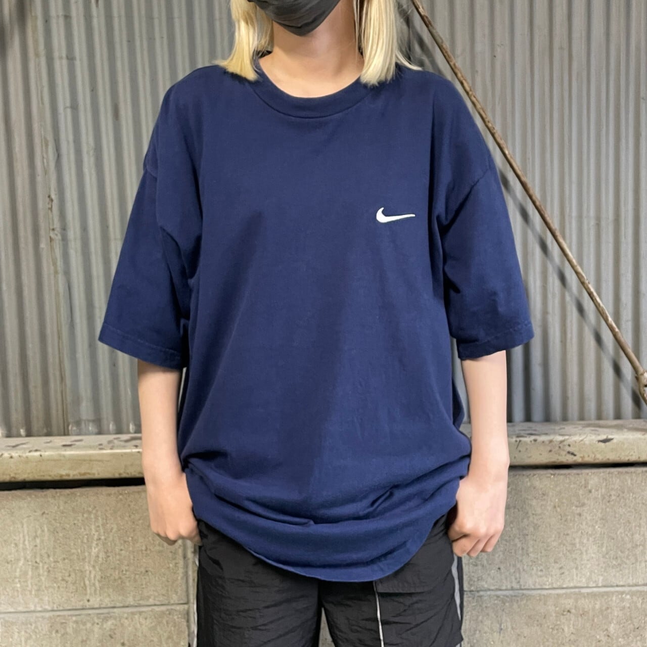 シンプルロゴ スウォッシュ オールド NIKE ナイキ Tシャツ ネイビー