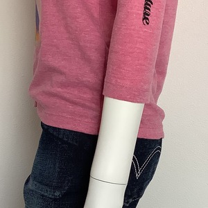 Vivid  woman( 鮮やかな女性 ) 七分袖 Tシャツ ヘザーピンク