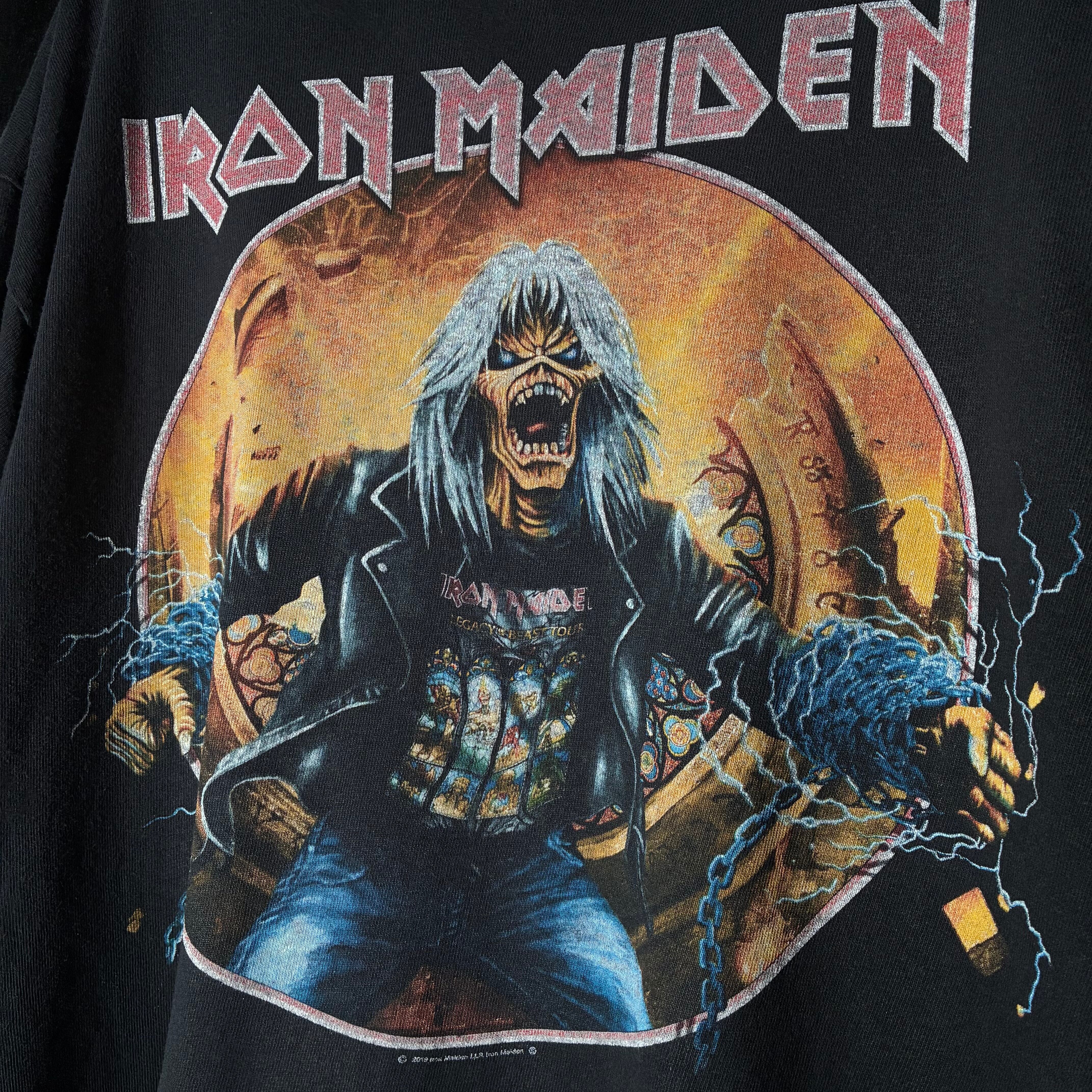 IRON MAIDEN ROCK Tee BLACK アイアンメイデン バンドTシャツ 黒