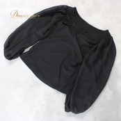 社交ダンス 衣装 Leirena レイリーナ トップス カットソー レッスンウェア ブラック系 黒 無地 フォーマル シンプル レース 長袖 スタンダード 上品 エレガント きれいめ 気品 かわいい 大人っぽい 華やか レディース オールシーズン ソシアルダンス 競技ダンス ボールルームダンス