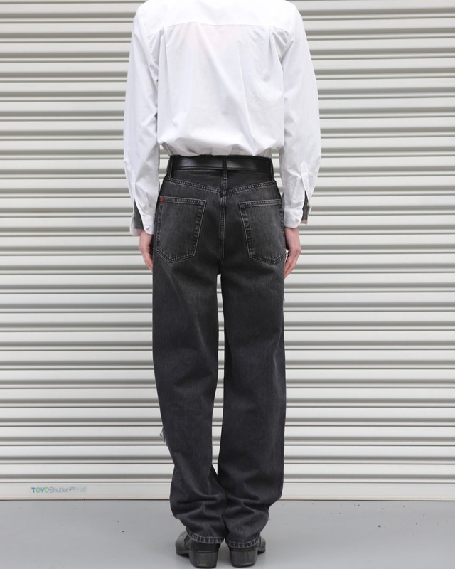 high rise destroy denim