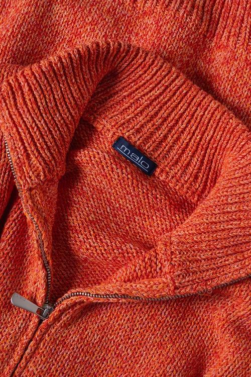 [Late 1990s - 2000s] "malo" Cotton Melange Full-Zip Knit Drivers Jacket (Made in Italy)