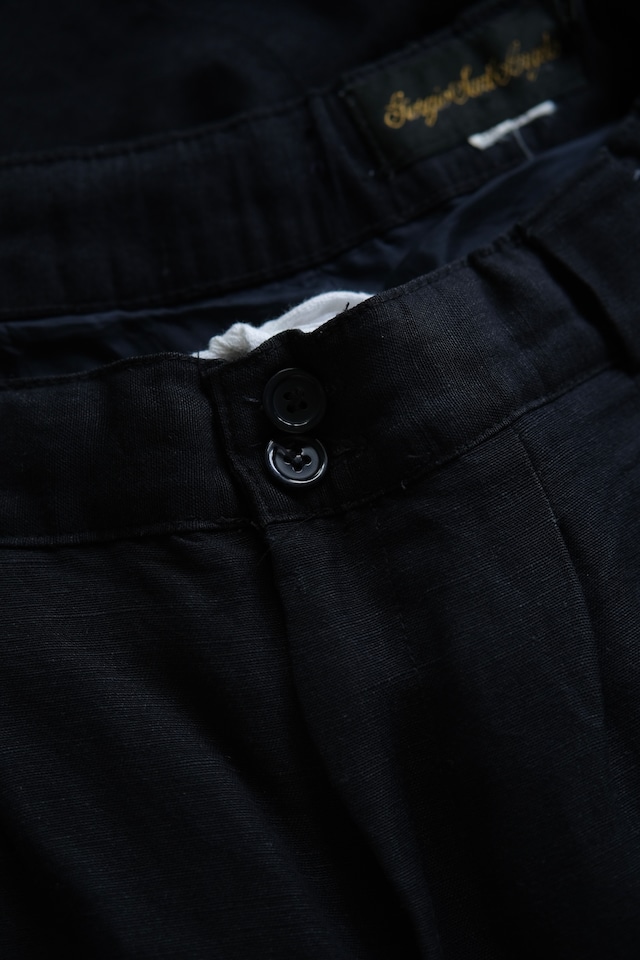 Utah/"Giorgio Sant'Angelo" 3-tuck linen trousers