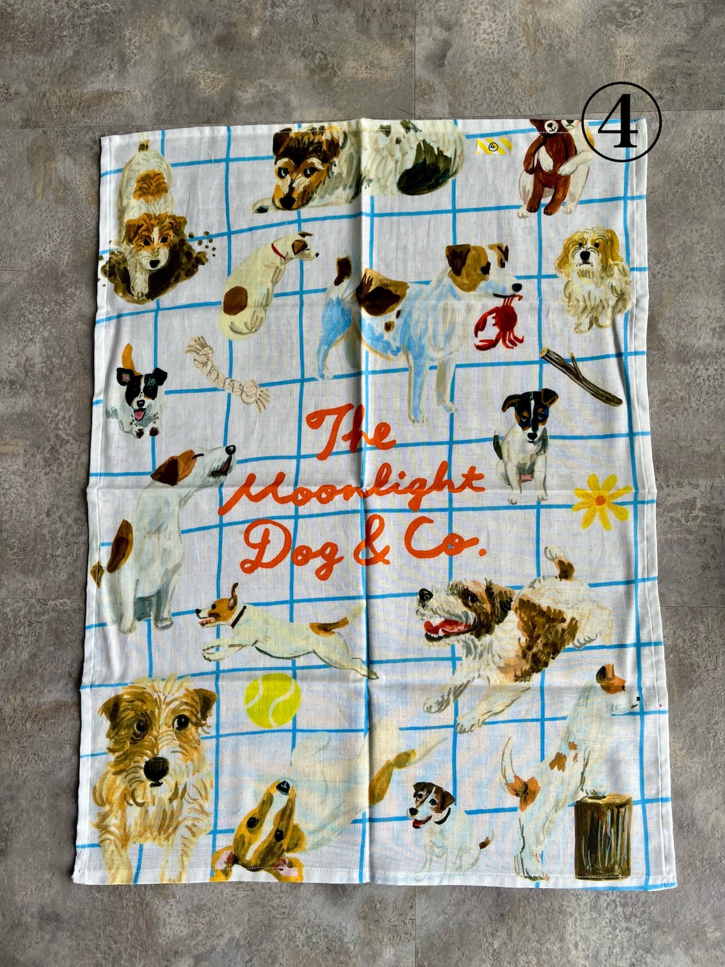 15 JACK RUSSELLS ガーゼブランケット(B品:柄が一部切れているため)