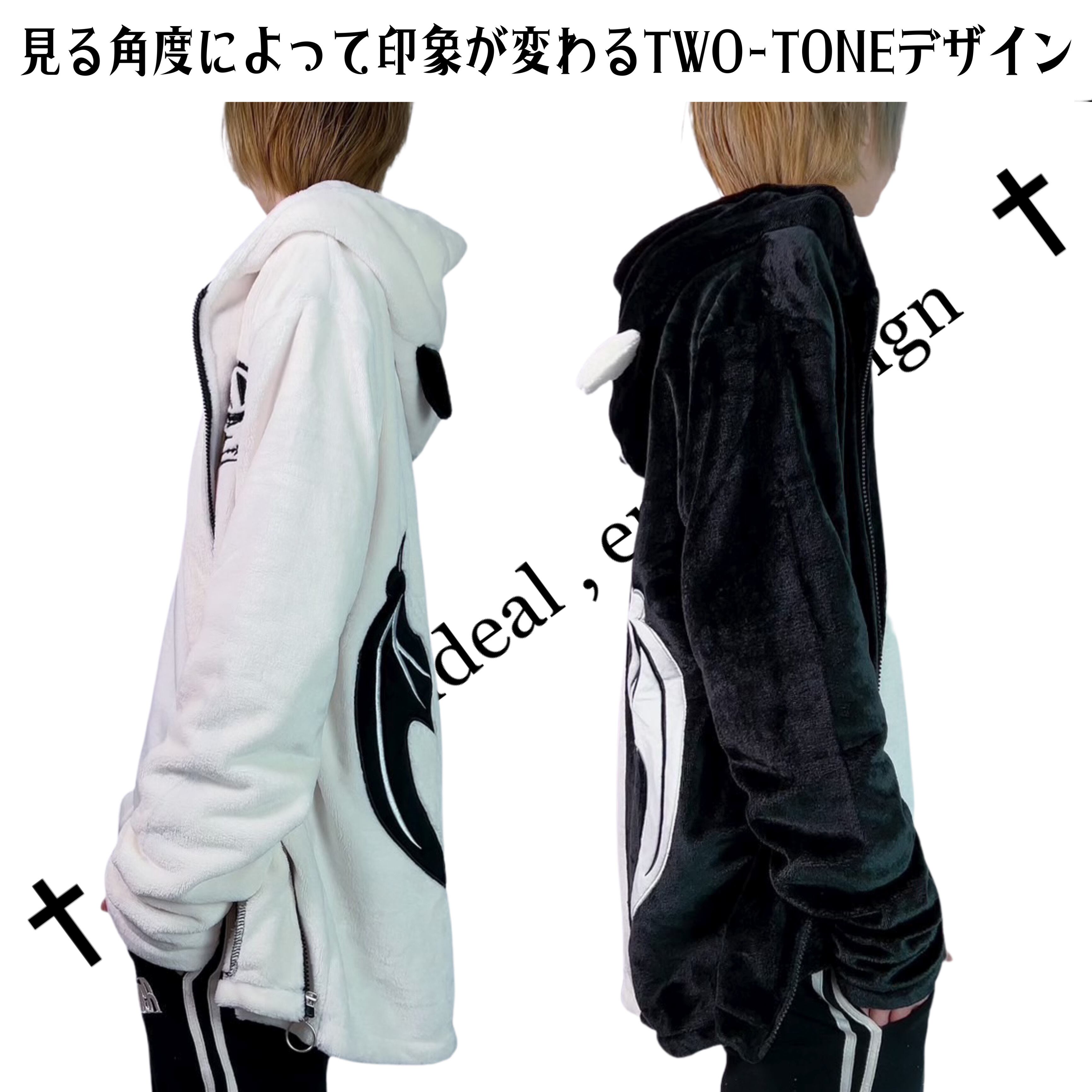 ふわもこTWO-TONE ZIP PARKA【DEVIL】 | NIER CLOTHING powered by BASE