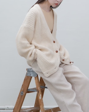 1990s cotton ramie knit cardigan