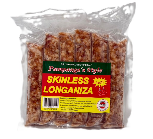 Pampanga's Style SKINLESS LONGANIZA HOT 300g　【パンパンガスタイル スキンレス ロンガニーサホット】