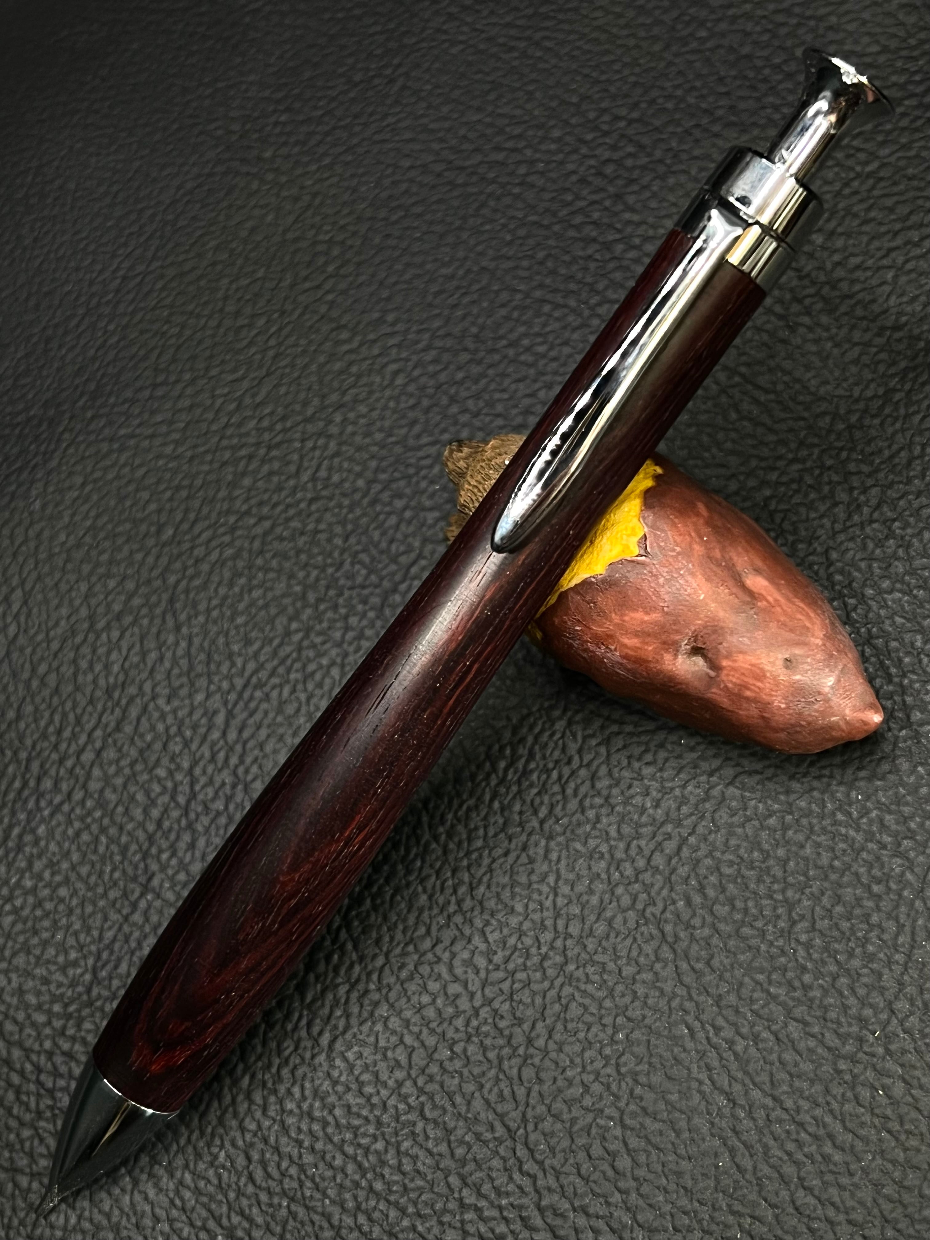 こぶた工房　黄花梨　極上変わり杢　シャープペン こぶた工房 木軸シャーペン 黄花梨極上変わり杢