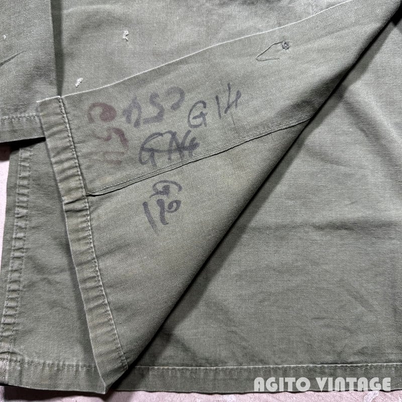 60's~ U.S.ARMY コットンポプリンユーティリティージャケット 筒袖