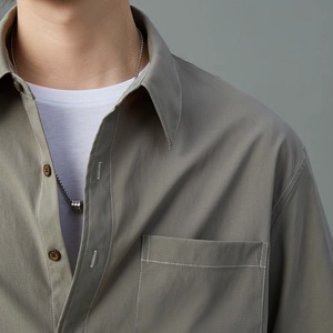 サマー薄手シンプル半袖シャツ　0631