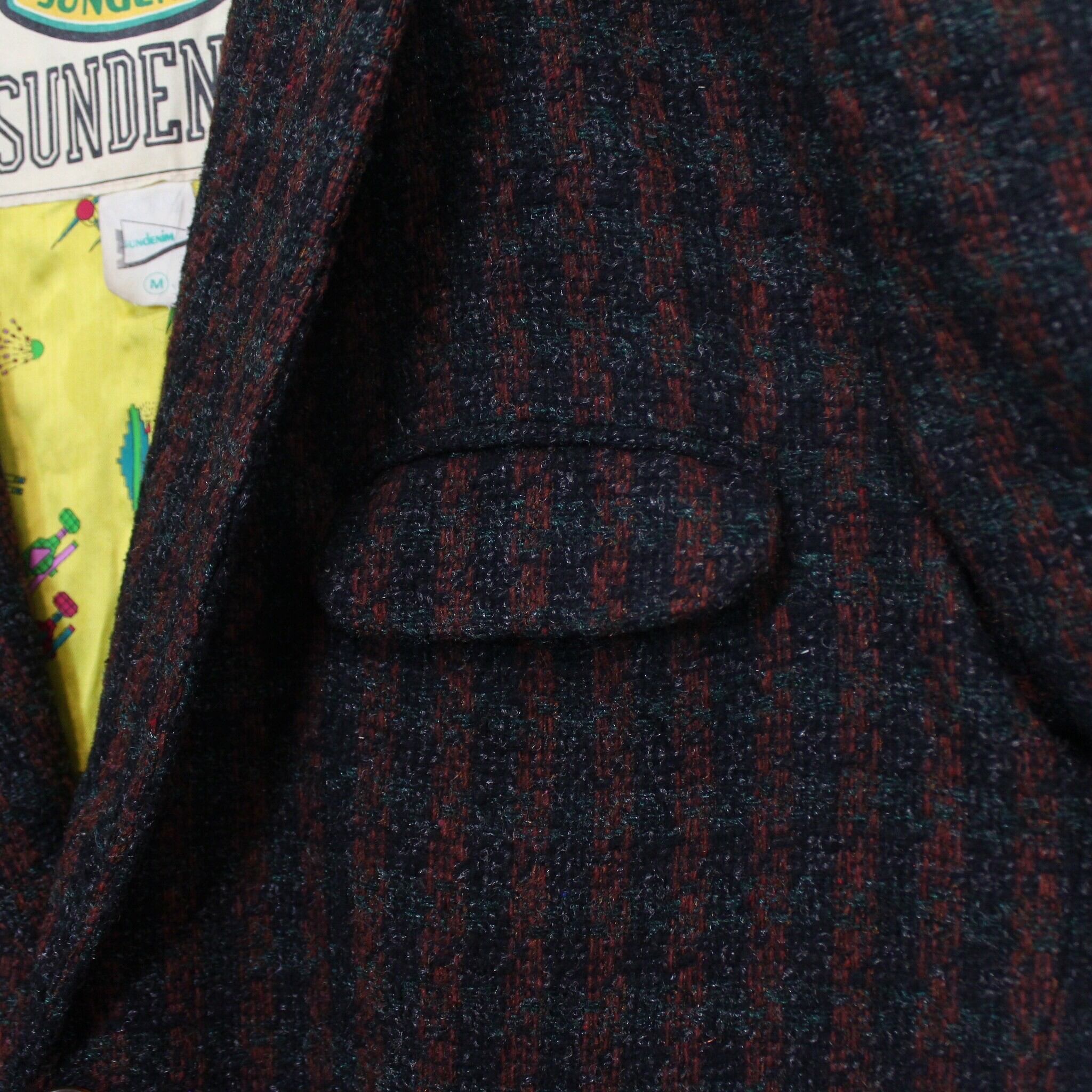 Caka act2】Check Pattern Vintage Tweed Tailored Jacket | Caka(カカ 