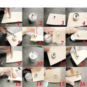 18セット15mmジャンパーホックステンレス鋼メタルボタン（ツール付き）DIY 手作. (ブロンズ)