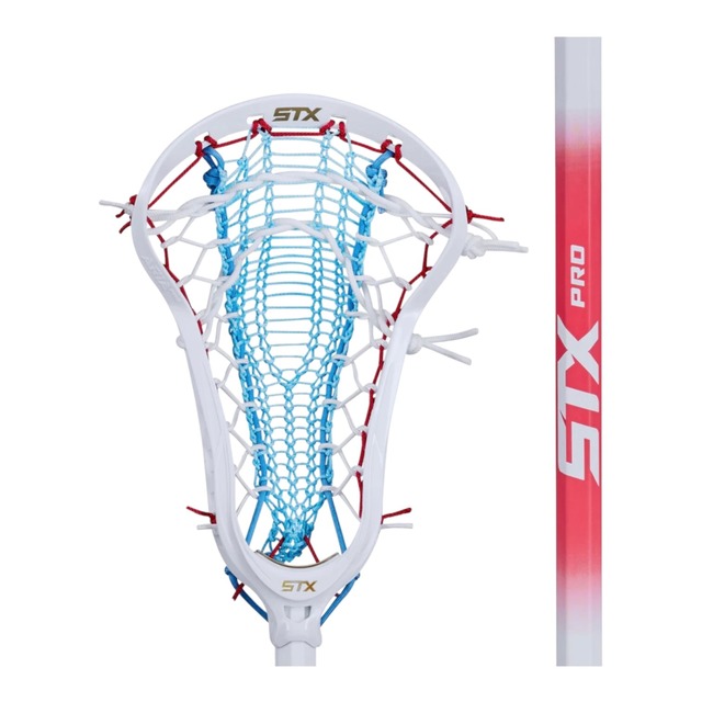 STX Aria Pro レディース コンプリートラクロススティック （Valkyrieポケット付き）レッドホワイト
