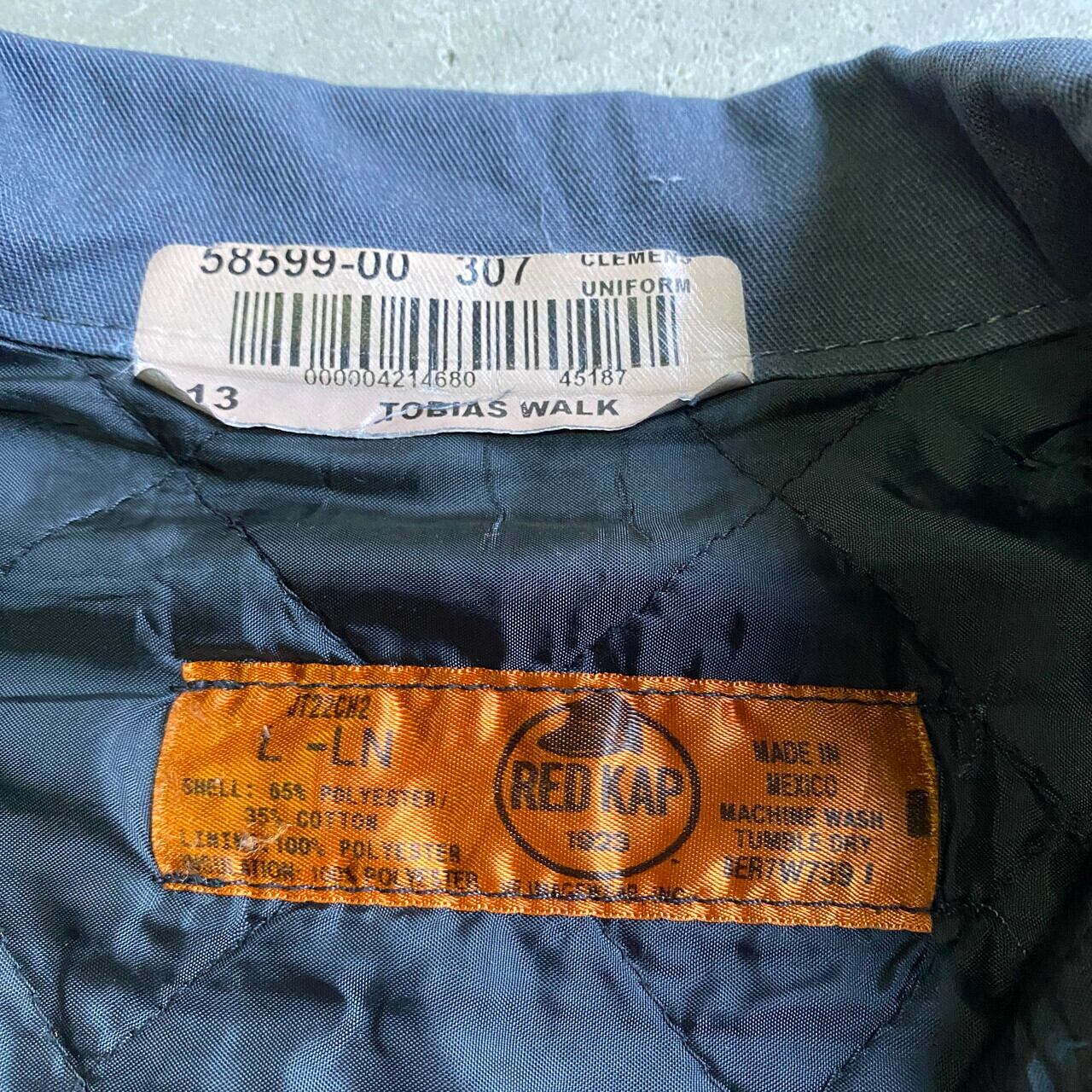 【70s USA製】REDKAP 企業刺繍 ジャケット真鍮TALON 最終値 70年代 REDKAP レッドキャップ TALONジップ 企業ロゴワッペン