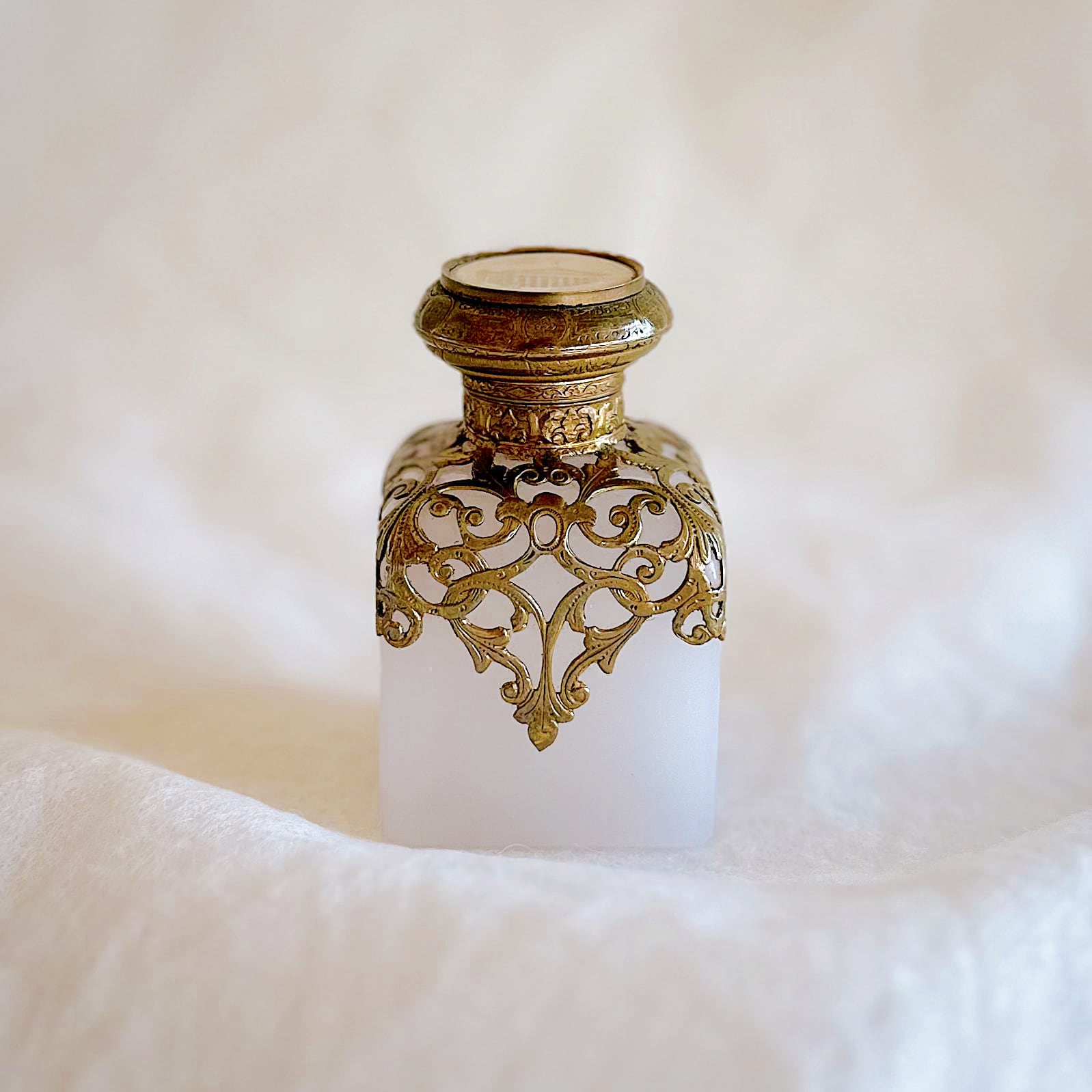 フランスアンティーク陶器ボトル//花瓶/花器/フラワーべース(86-56-1