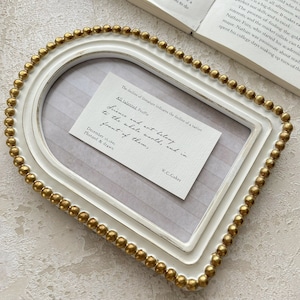 【1個】限定予約販売♪つぶつぶスタンドフレーム ゴールド×オフホワイト