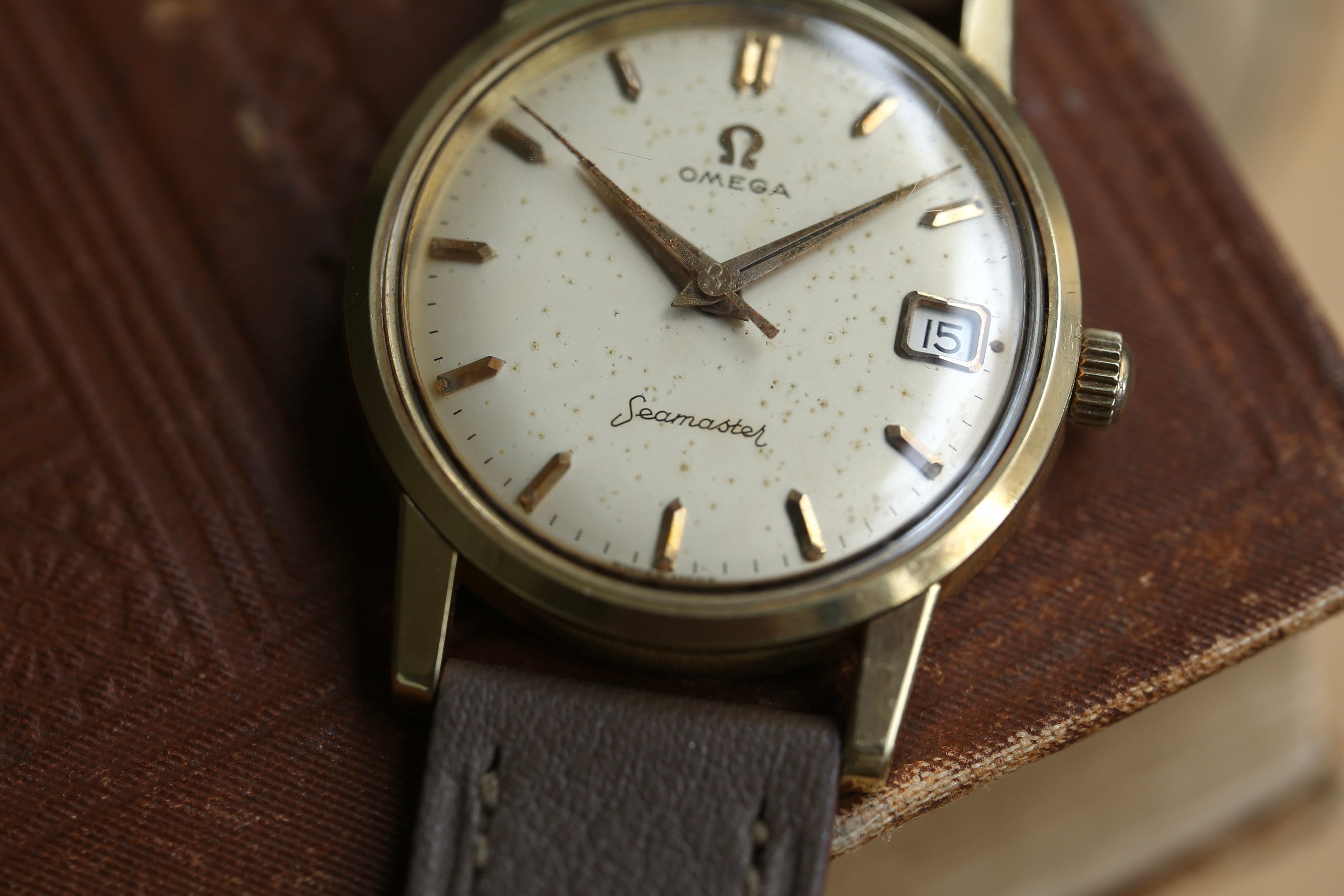 OMEGA】1960年製 オメガ シーマスター デイト ブラウンエイジング